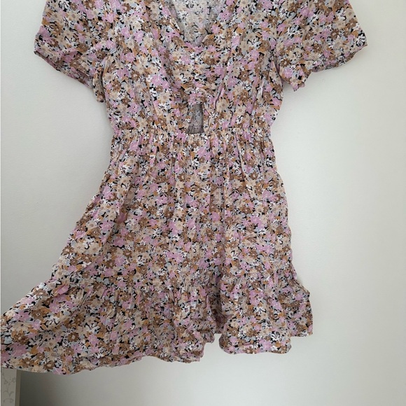 Saltwater LUXE Floral Mini Dress - Pink, Cream, and Black - Picture 2 of 8